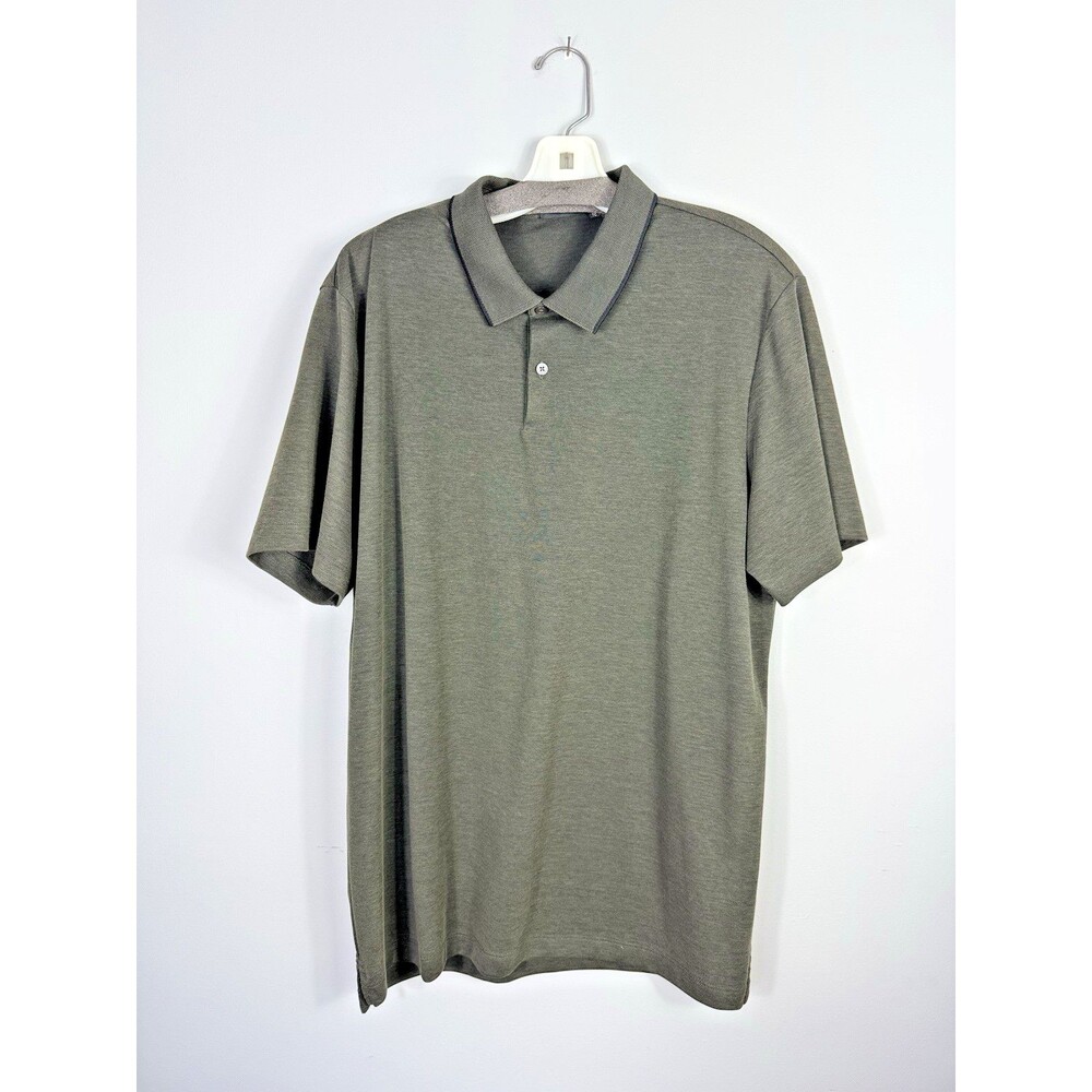 NWT Theory Mens XL Standard Current Pique Olive Military Green Polo